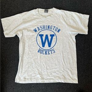 Vintage 90S Washington Rockets University College School T Shirt Tee USA Mens L